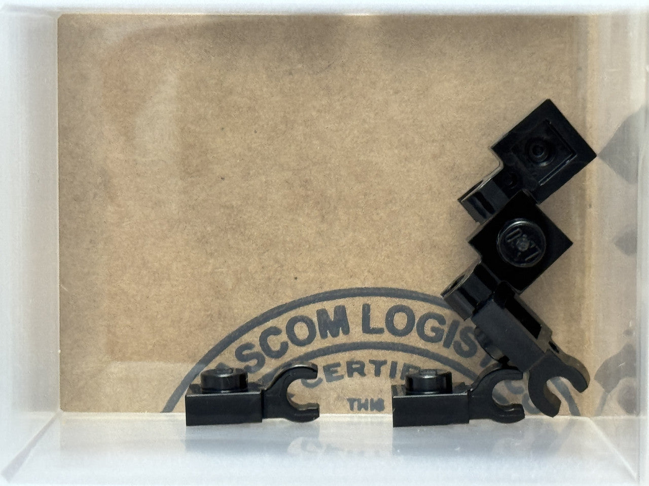 LEGO Parts - Black Plate 1 x 1 with Open O Clip - No 61252 - QTY 5