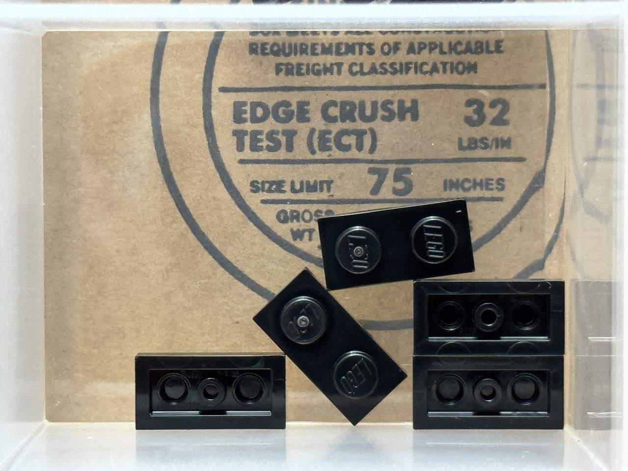 LEGO Parts - Black Plate 1 x 2 - No 3023 - QTY 5
