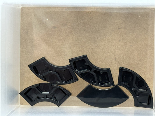 LEGO Parts - Black Tile, Round Corner 2 x 2 Macaroni - No 27925 - QTY 5