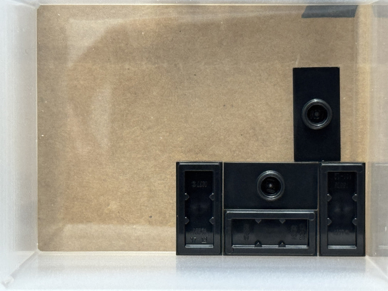 LEGO Parts - Black Plate 1 x 2 with 1 Stud (Jumper) - No 15573 - QTY 5