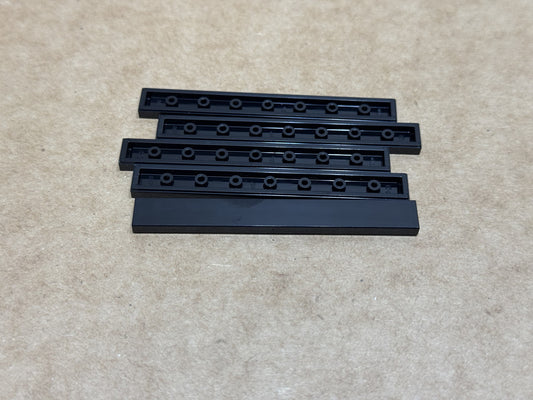 LEGO Parts - Black Tile 1 x 8 - No 4162 - QTY 5