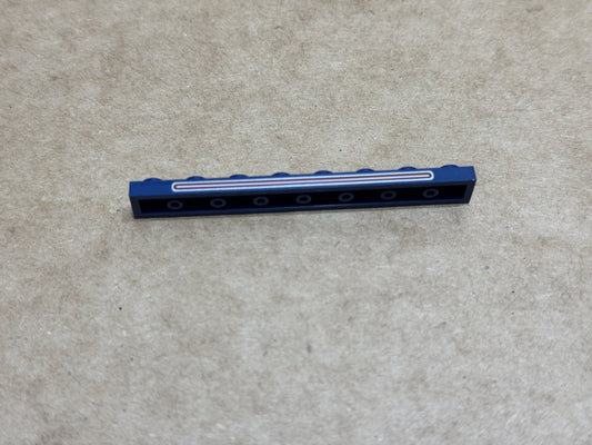LEGO Parts - Dark Blue Plate 1 x 8 Taillight Bar - No 3460pb02 - QTY 1