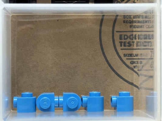 LEGO Parts - Dark Azure Brick, Round 1 x 1 Half Extended Stud - No 3386 - QTY 5