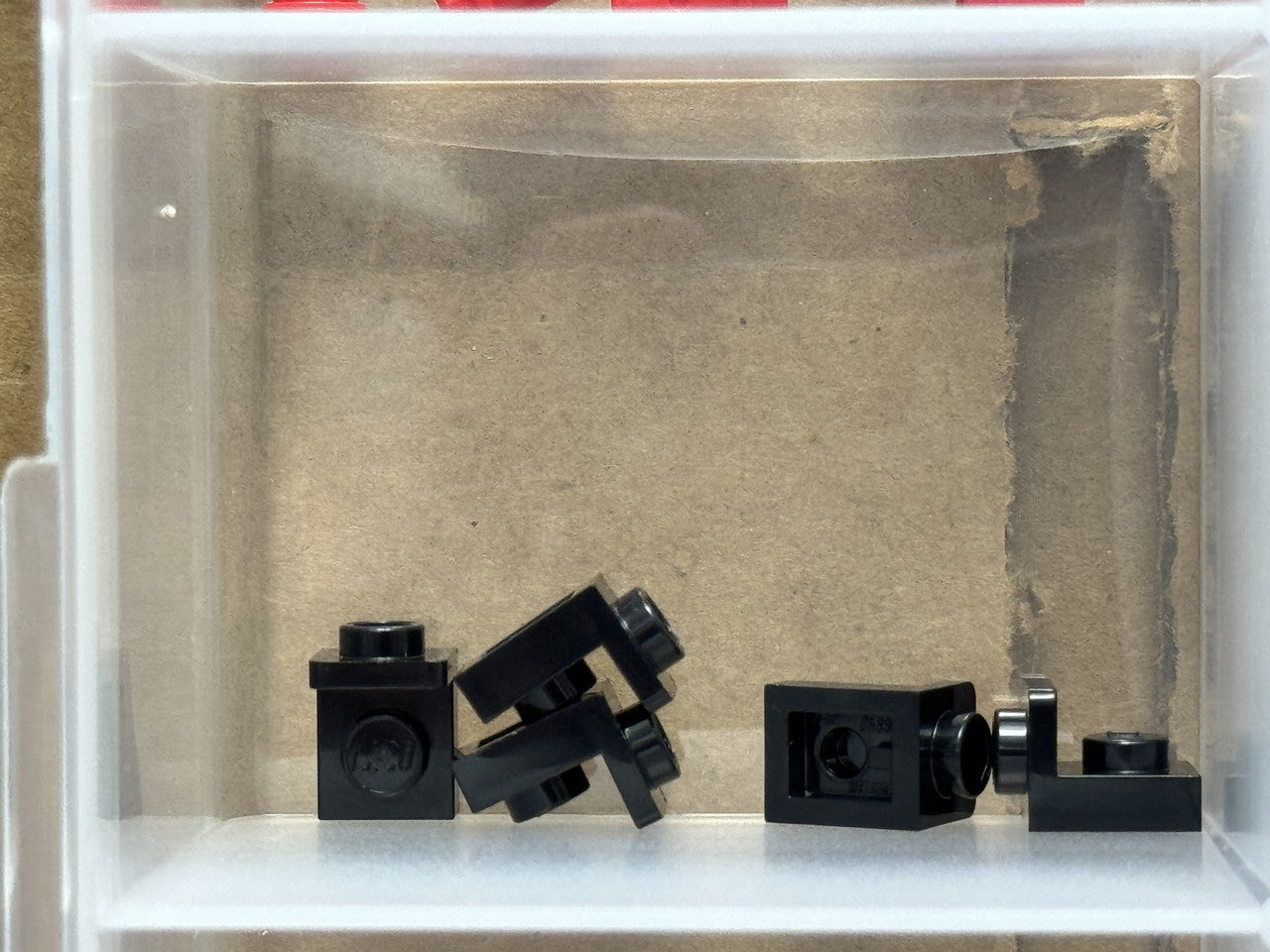 LEGO Parts - Black Bracket 1 x 1 - 1 x 1 Inverted - No 36840 - QTY 5