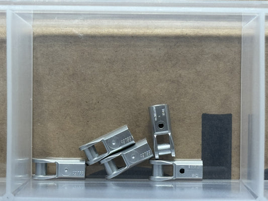 LEGO Parts - Metallic Silver Bar Holder with Handle - No 23443 - QTY 5