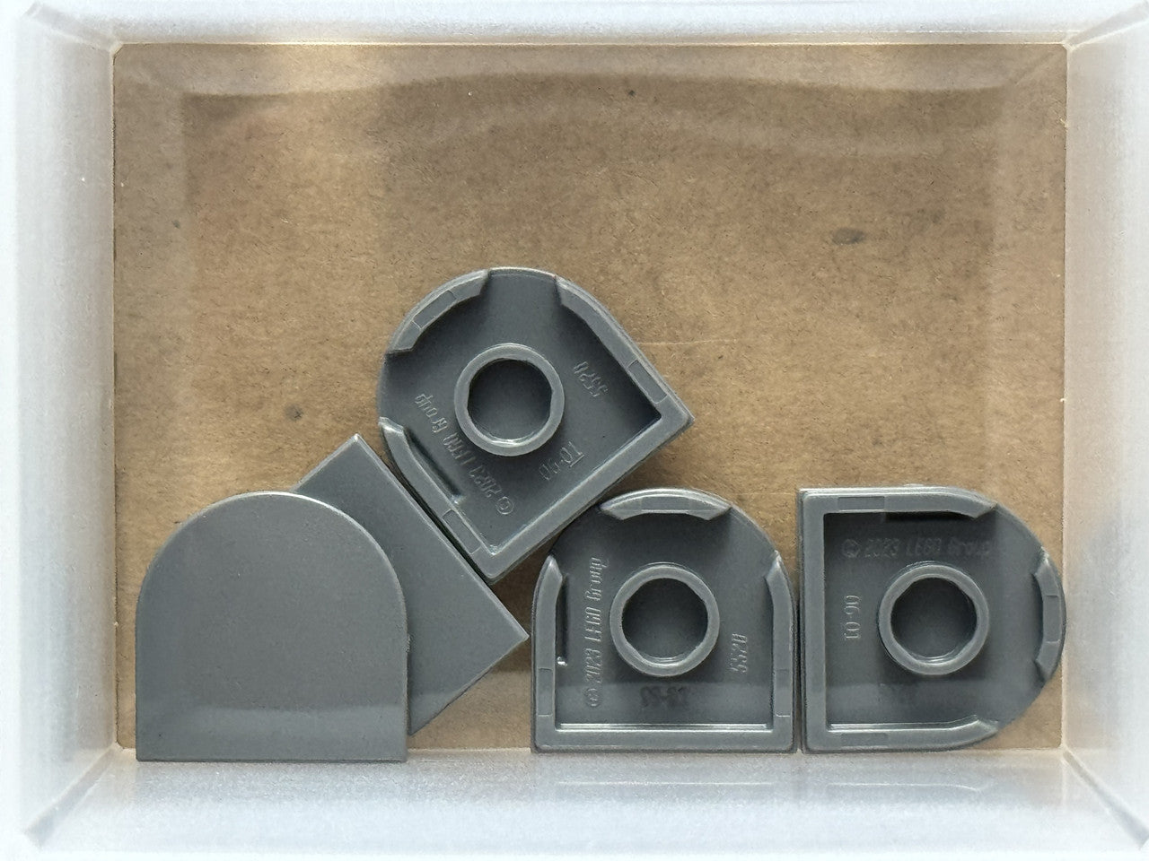 LEGO Parts - Dark Bluish Gray Tile, Round 2 x 2 Half Circle - No 5520 - QTY 5
