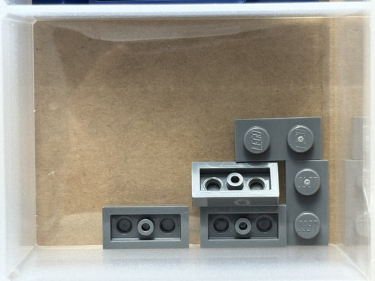 LEGO Parts - Dark Bluish Gray Plate 1 x 2 - No 3023 - QTY 5
