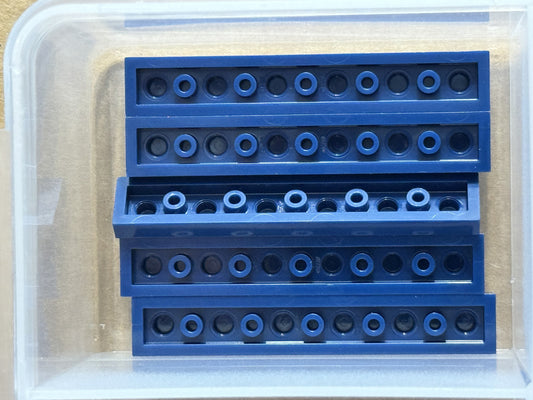 LEGO Parts - Dark Blue Plate 1 x 6 - No 3666 - QTY 5