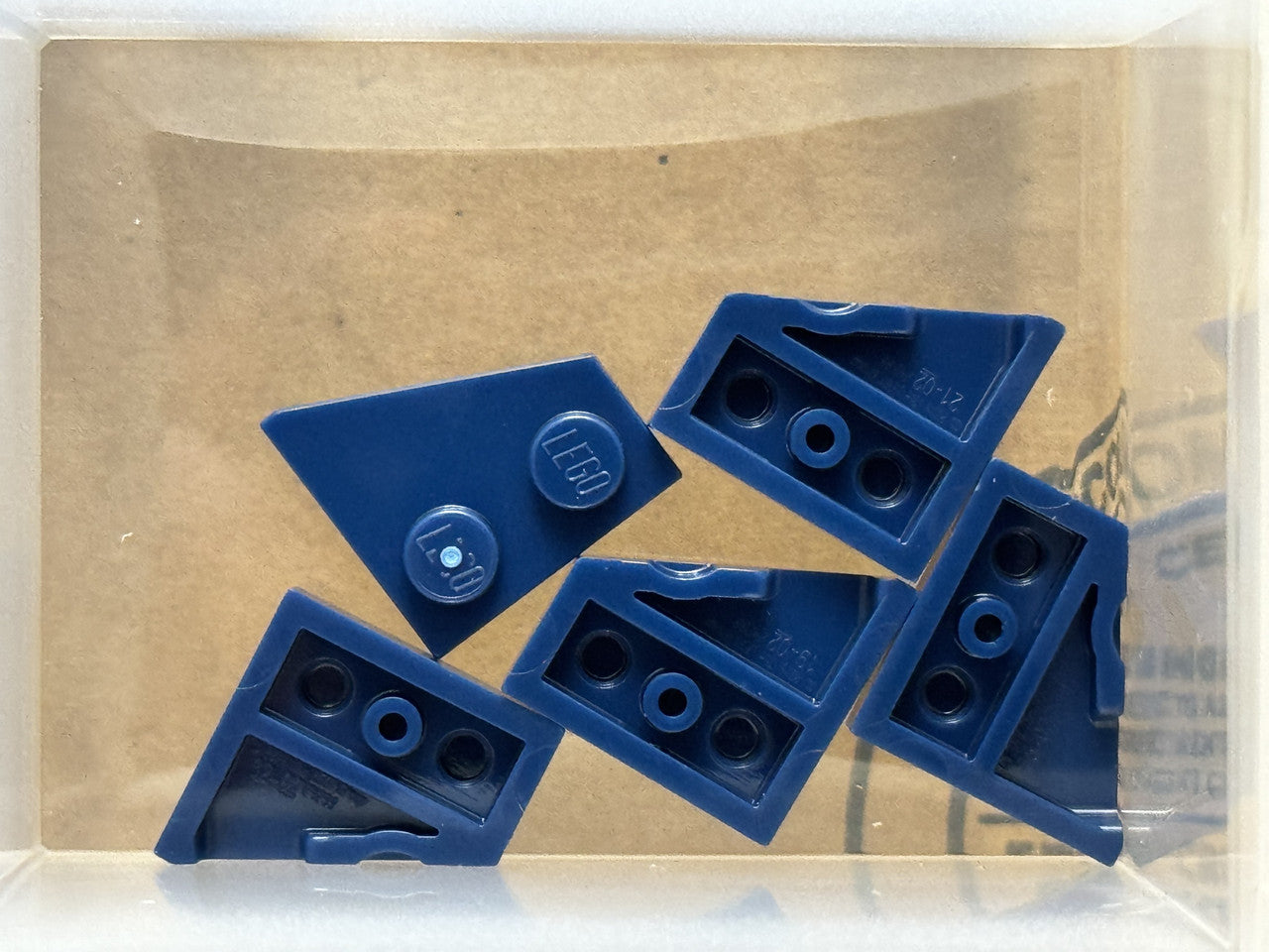 LEGO Parts - Dark Blue Wedge, Plate 2 x 2 Left - No 24299 - QTY 5