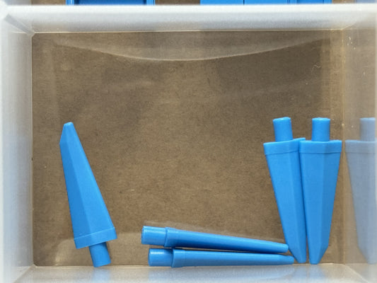 LEGO Parts - Dark Azure Minifigure Sword, Spike Flexible 3.5L - No 64727 - QTY 5