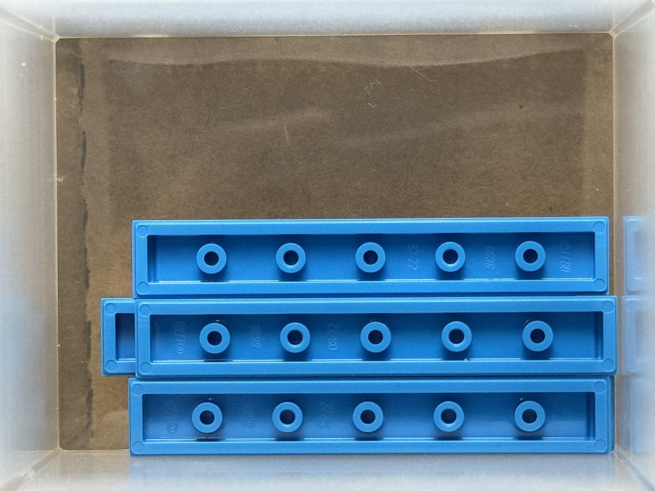LEGO Parts - Dark Azure Tile 1 x 6 - No 6636 - QTY 5
