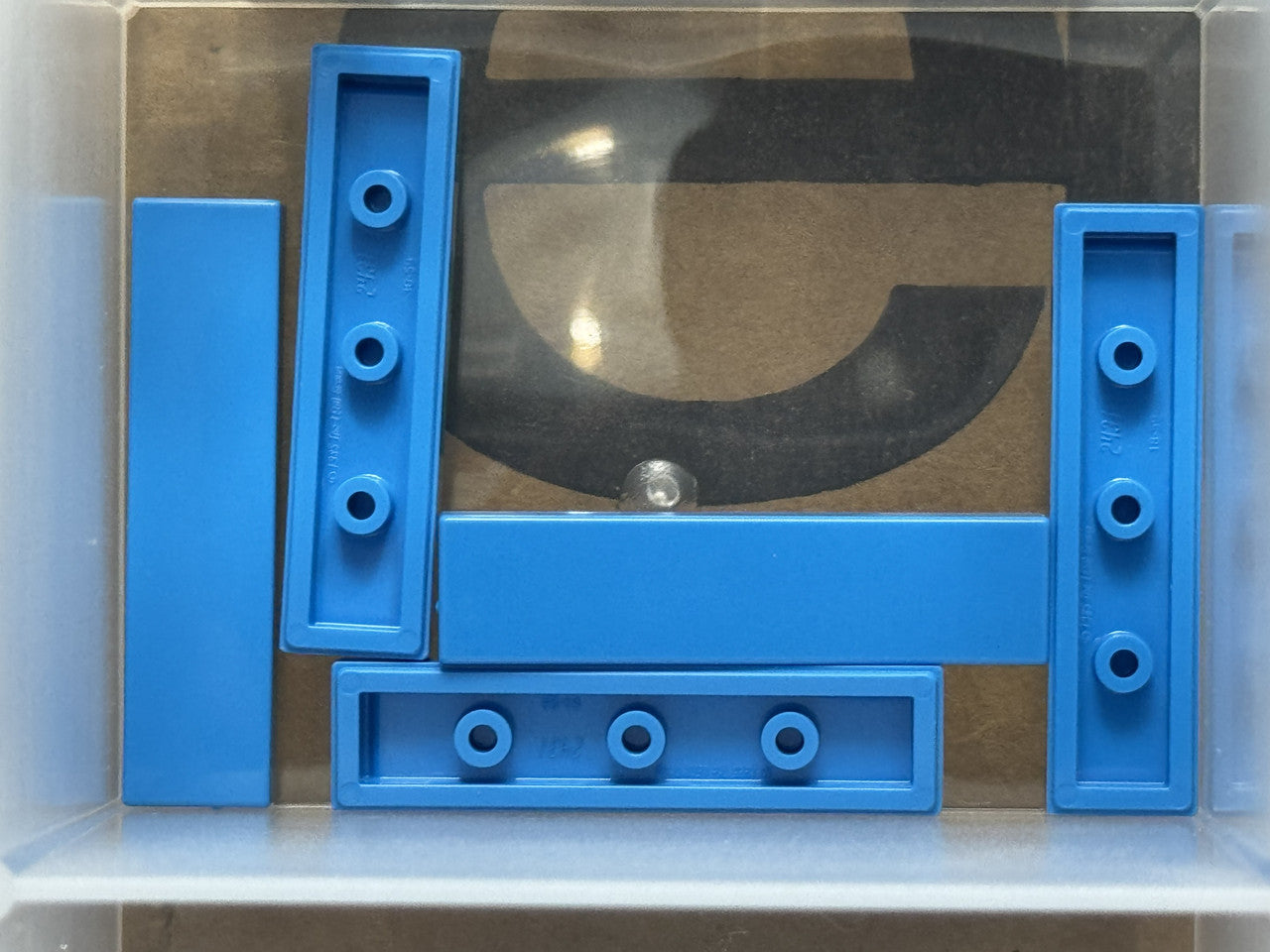 LEGO Parts - Dark Azure Tile 1 x 4 - No 2431 - QTY 5