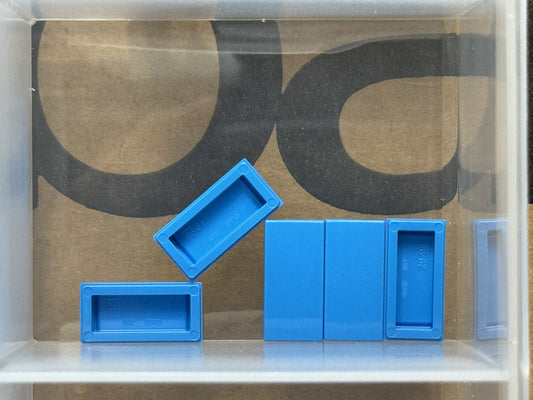 LEGO Parts - Dark Azure Tile 1 x 2 - No 3069 - QTY 5