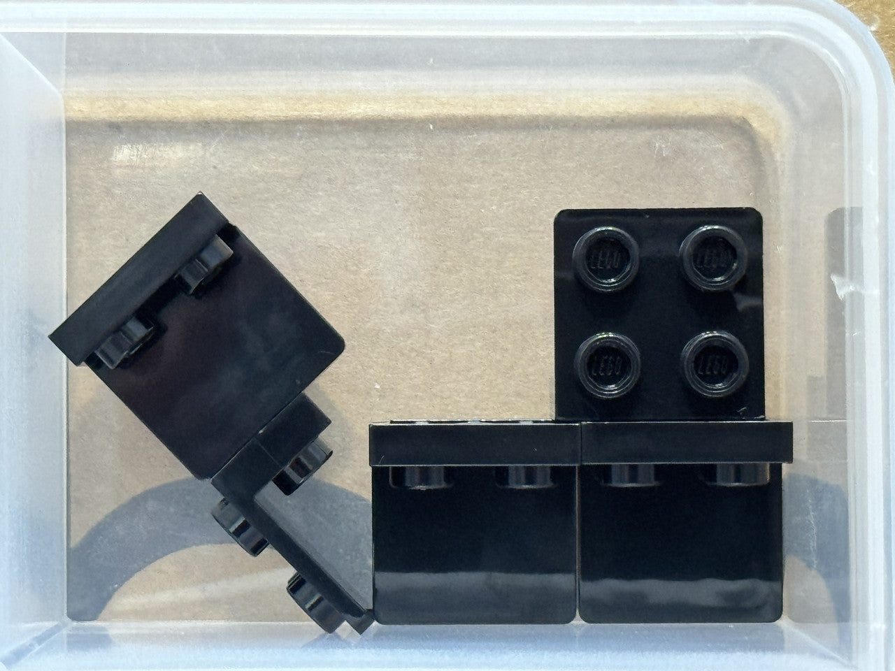 LEGO Parts - Black Bracket 1 x 2 - 2 x 2 Inverted - No 99207 - QTY 5