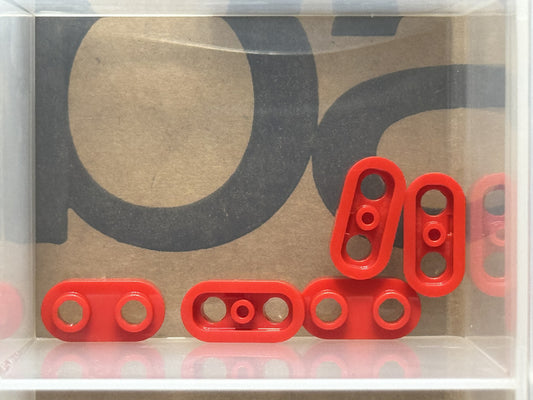 LEGO Parts - Red Plate, Round 1 x 2 with Open Studs - No 35480 - QTY 5