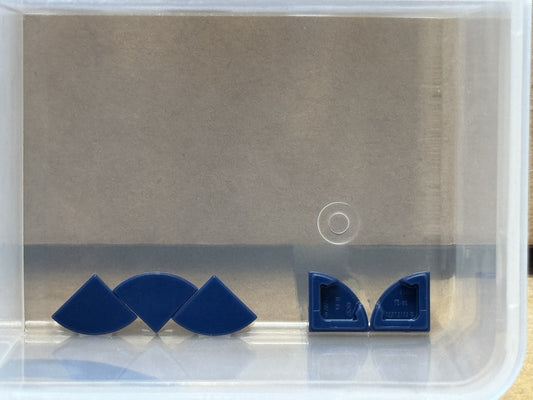 LEGO Parts - Dark Blue Tile, Round 1 x 1 Quarter - No 25269 - QTY 5