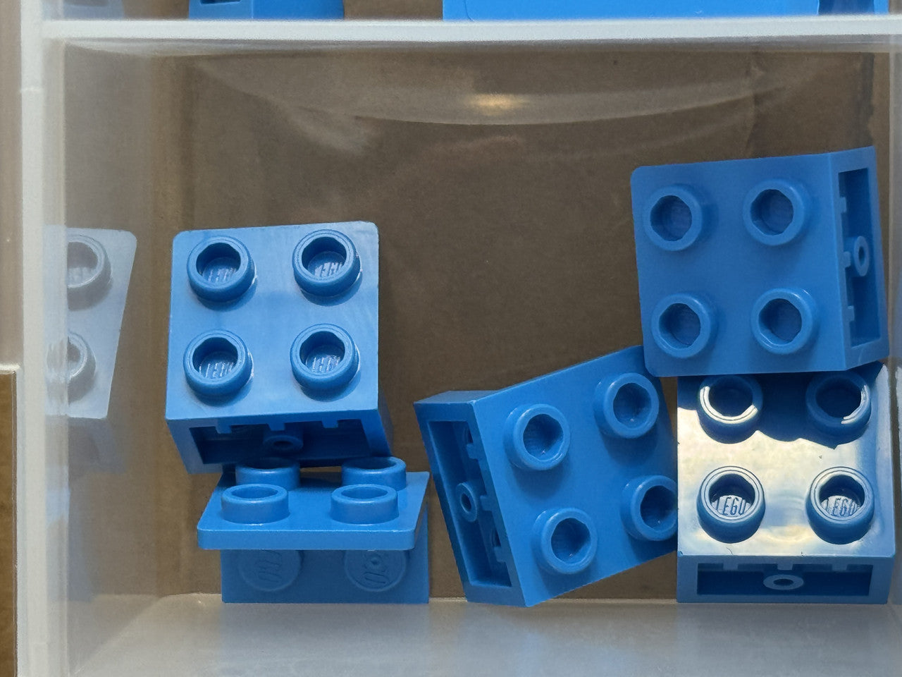 LEGO Parts - Dark Azure Bracket 1 x 2 - 2 x 2 Inverted - No 99207 - QTY 5
