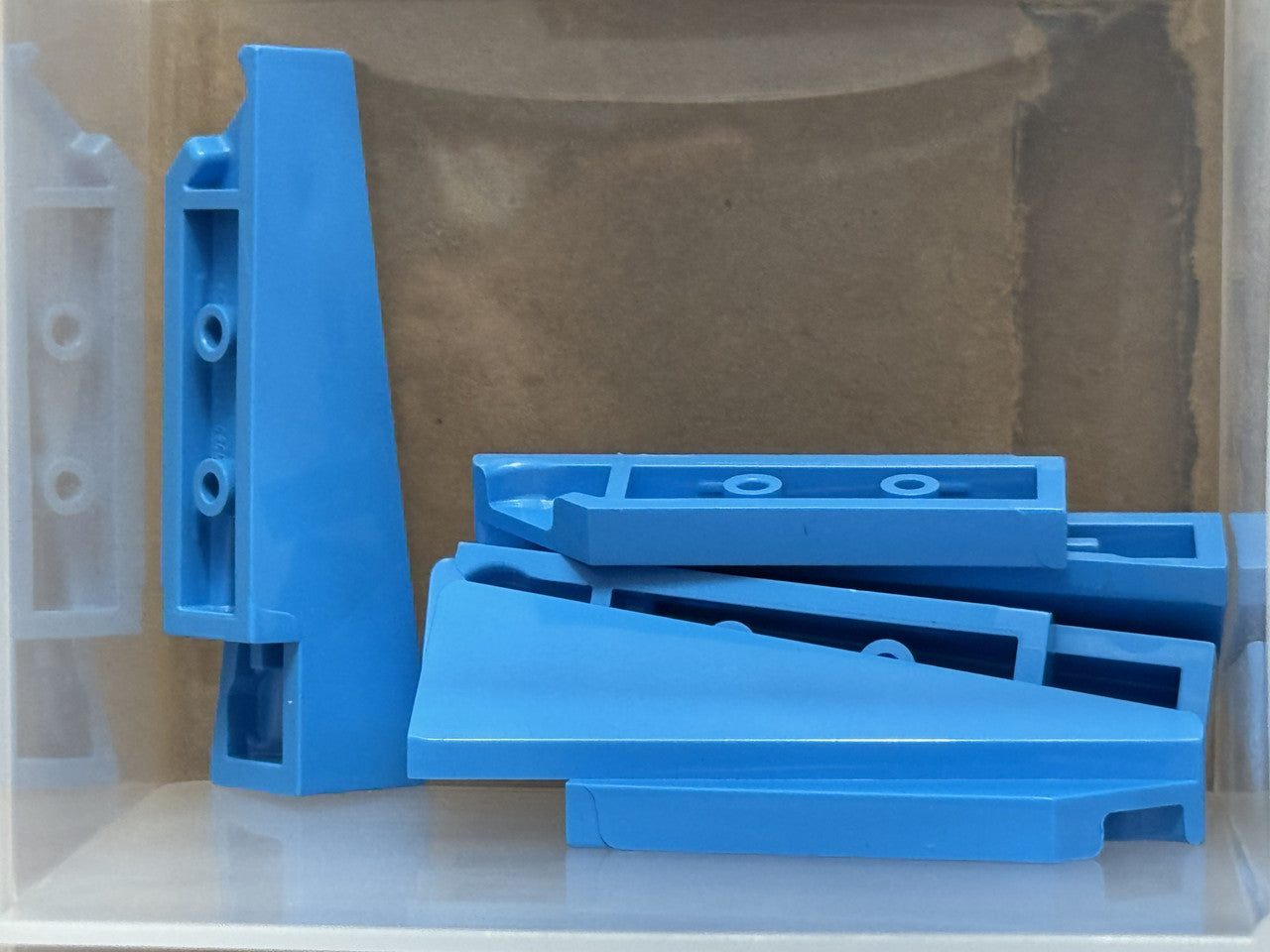 LEGO Parts - Dark Azure Wedge 5 x 1 x 1 1/3 4 x 1 Base Right - No 3389 - QTY 5