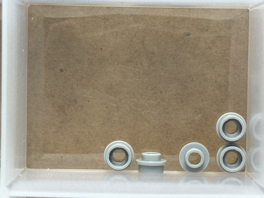 LEGO Parts - Light Bluish Gray Plate, Round 1 x 1 Open Stud - No 85861 - QTY 5