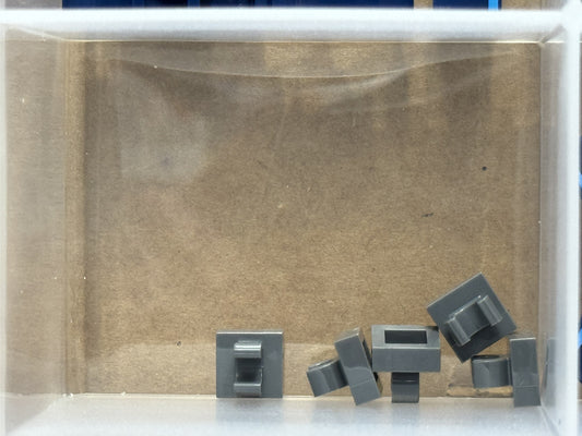 LEGO Parts - Dark Bluish Gray Tile 1 x 1 with Open O Clip - No 15712 - QTY 5