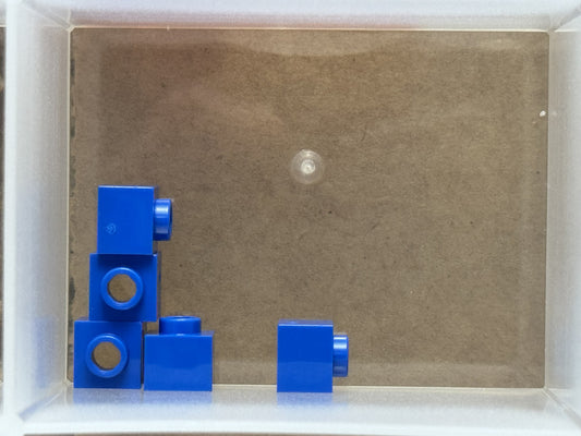 LEGO Parts - Blue Brick, Modified 1 x 1 x 2/3 with Open Stud - No 86996 - QTY 5