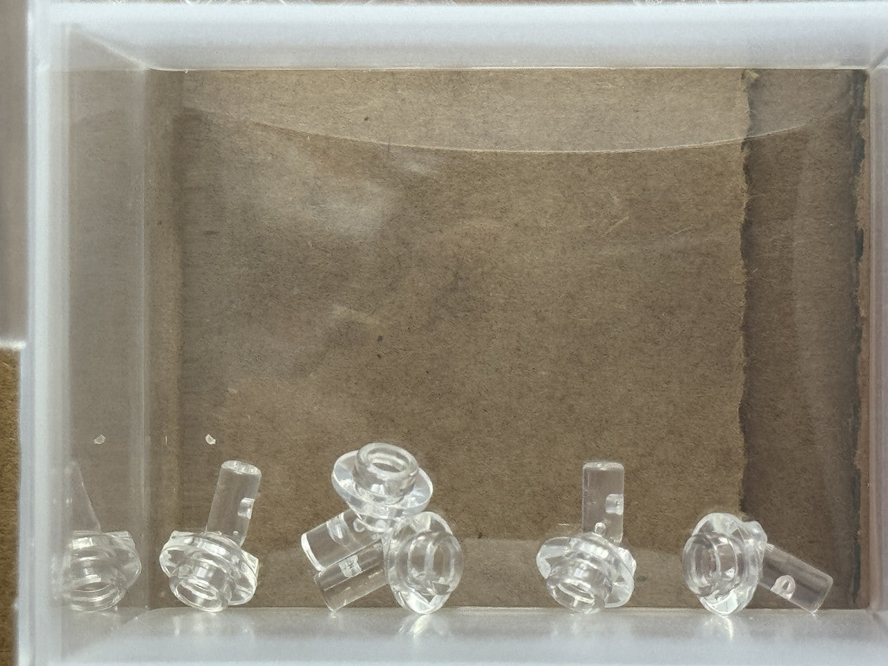 LEGO Parts - Trans-Clear Bar 1L with Angled Hollow Stud - No 65578 - QTY 5