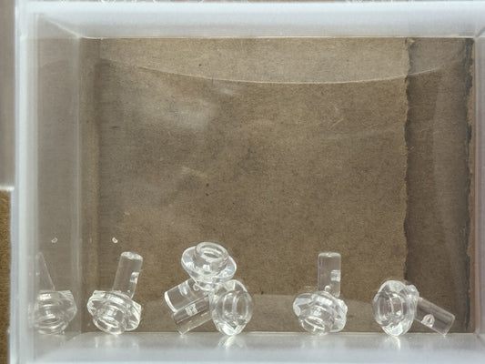 LEGO Parts - Trans-Clear Bar 1L with Angled Hollow Stud - No 65578 - QTY 5