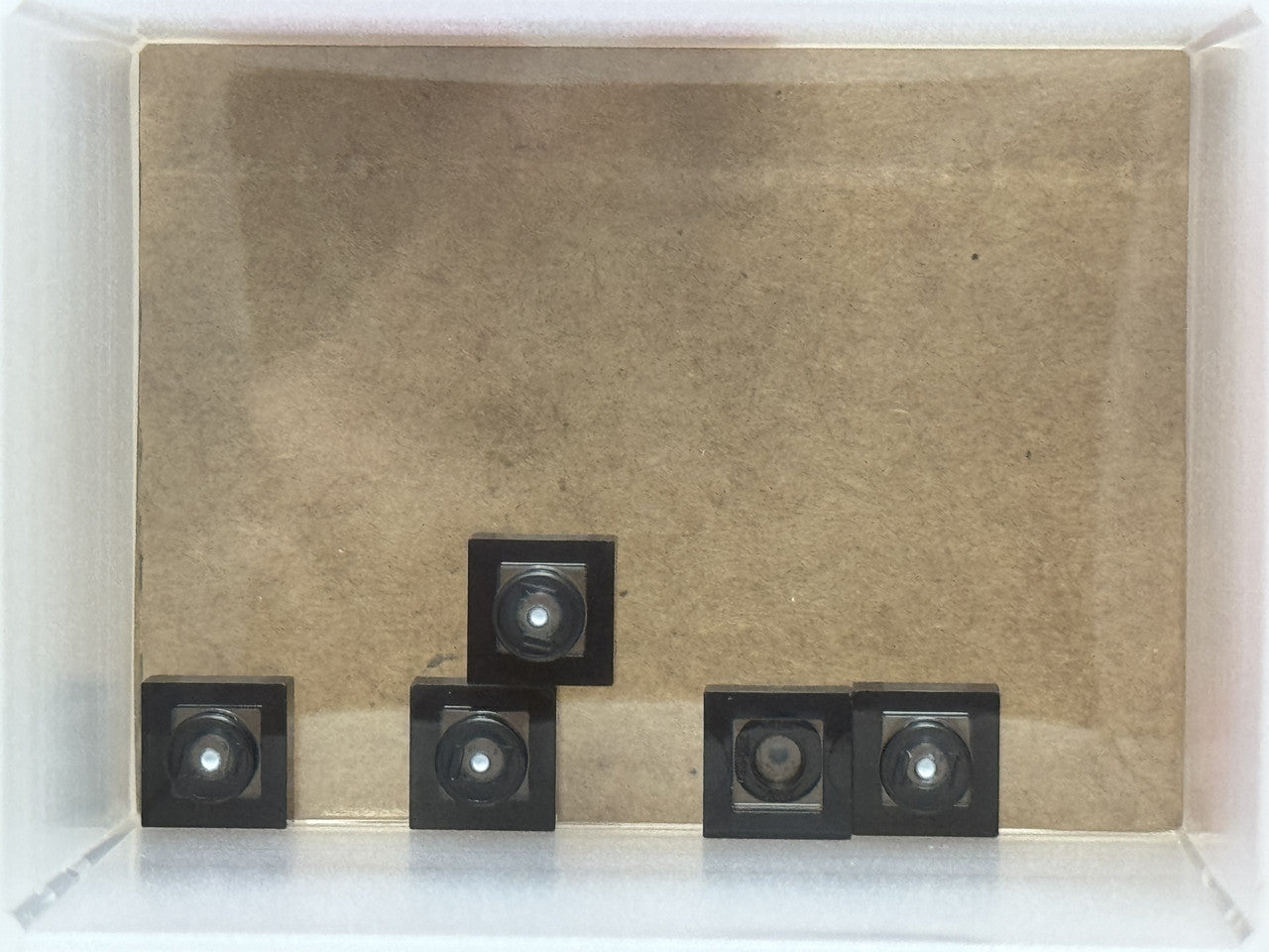 LEGO Parts - Trans-Black Plate 1 x 1 - No 3024 - QTY 5