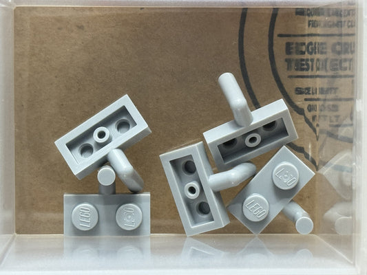 LEGO Parts - Light Bluish Gray Plate 1 x 2 with Bar Arm Up - No 4623b - QTY 5