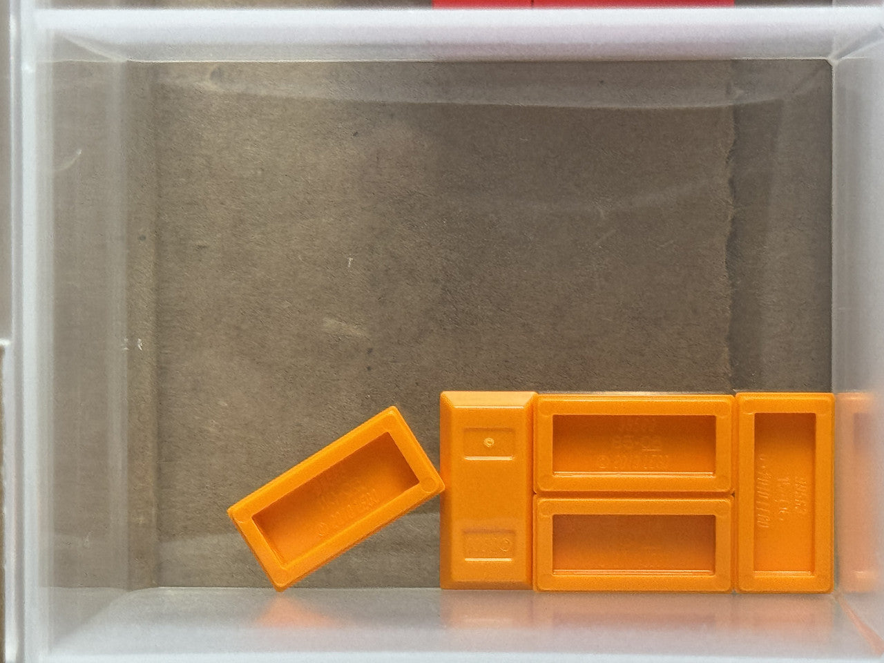 LEGO Parts - Orange Minifigure, Utensil Ingot 1 x 2 - No 99563 - QTY 5