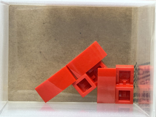 LEGO Parts - Red Slope, Curved 2 x 1 x 2/3 - No 11477 - QTY 5