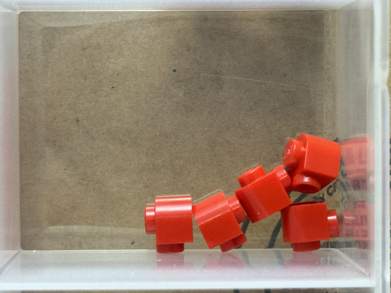 LEGO Parts - Red Brick Round 1 x 1 x 2/3 Half Circle Stud Side - No 3386 - QTY 5