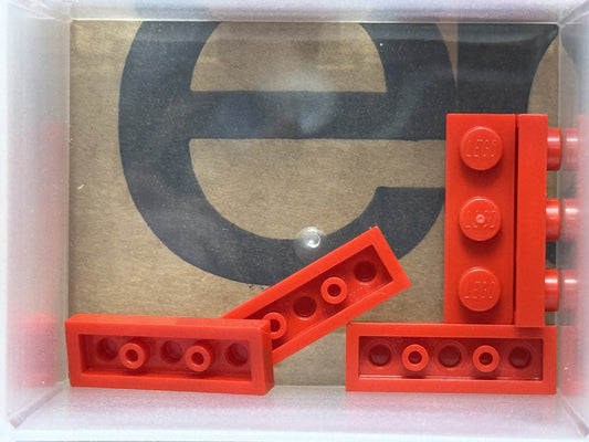 LEGO Parts - Red Plate 1 x 3 - No 3623 - QTY 5