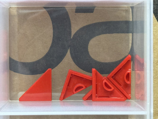 LEGO Parts - Red Tile, Modified 2 x 2 Triangular - No 35787 - QTY 5