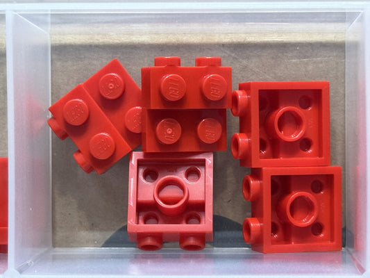 LEGO Parts - Red Plate 2 x 2 x 2/3 with 2 Studs on Side - No 4304 - QTY 5
