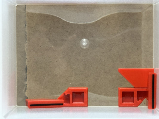 LEGO Parts - Red Tile 1 x 2 Wedge Left with Black Line - No 5091pb024 - QTY 5