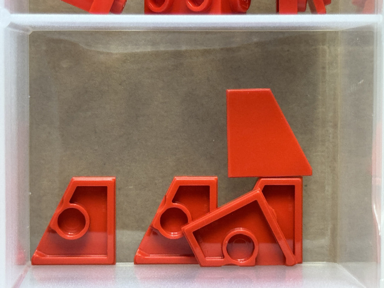 LEGO Parts - Red Tile, Modified 2 x 2 Wedge Right - No 7829 - QTY 5