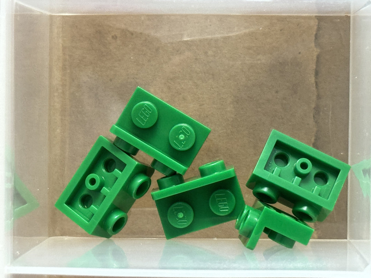 LEGO Parts - Green Bracket 1 x 2 - 1 x 2 Inverted - No 99780 - QTY 5