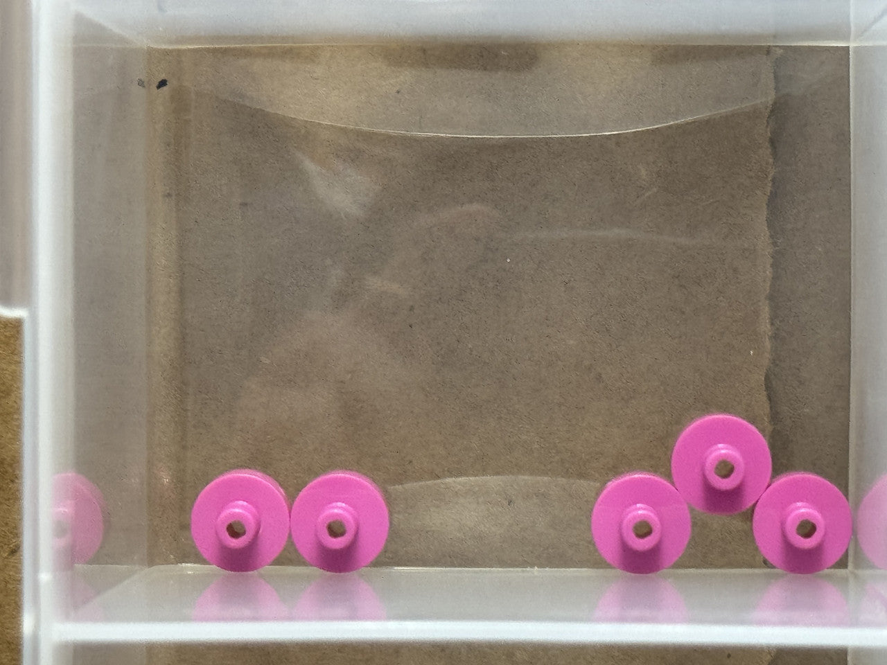 LEGO Parts - Dark Pink Tile, Round 1 x 1 Bar Small Pin Hole - No 20482 - QTY 5