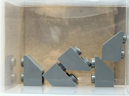 LEGO Parts - Dark Bluish Gray Slope, Inverted 45 2 x 1 - No 3665 - QTY 5
