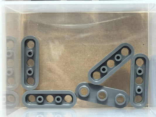 LEGO Parts - Dark Bluish Gray Plate, Round 1 x 3 Open Studs - No 77850 - QTY 5