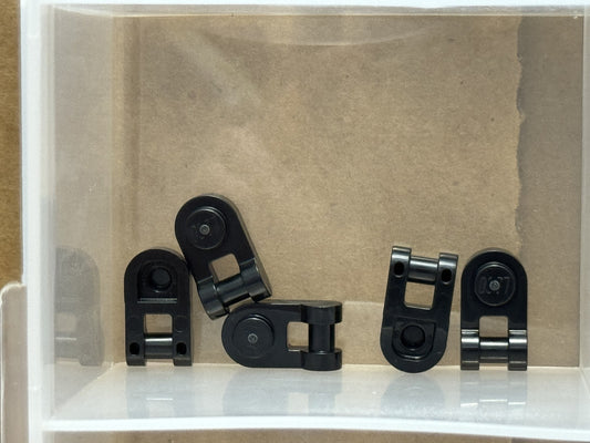 LEGO Parts - Black Plate, Round 1 x 1 with Bar Handle - No 26047 - QTY 5