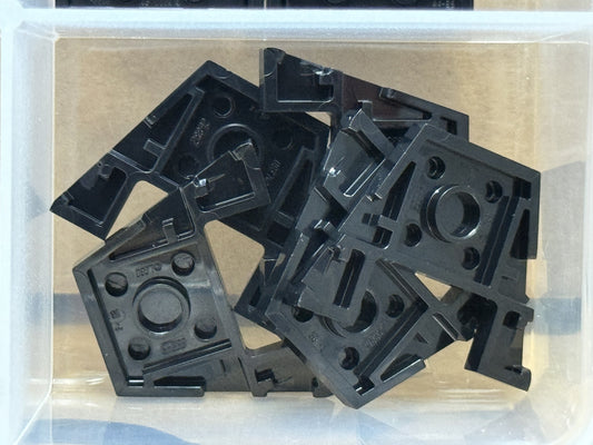 LEGO Parts - Black Wedge, Plate 3 x 4 with Stud Notches - No 48183 - QTY 5