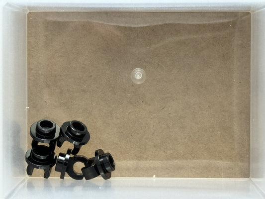 LEGO Parts - Black Plate, Round 1 x 1 with Clip on Bottom - No 5264 - QTY 5