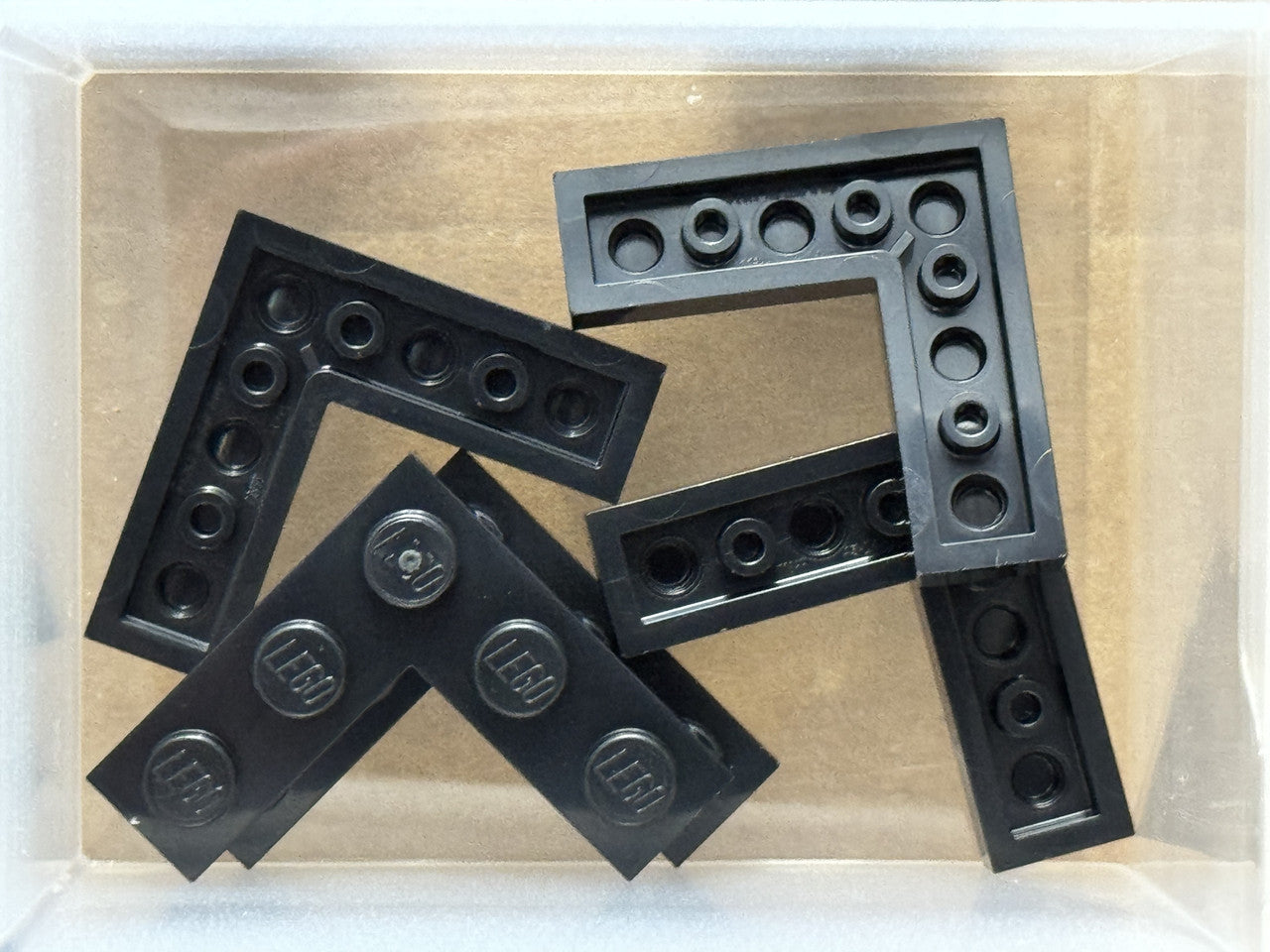 LEGO Parts - Black Plate 3 x 3 Corner - No 77844 - QTY 5