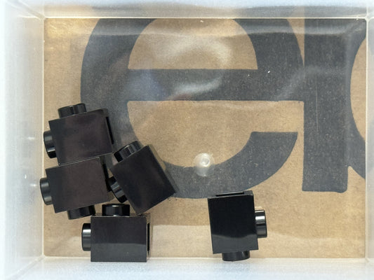 LEGO Parts - Black Brick, Modified 1 x 1 with Stud on Side - No 87087 - QTY 5