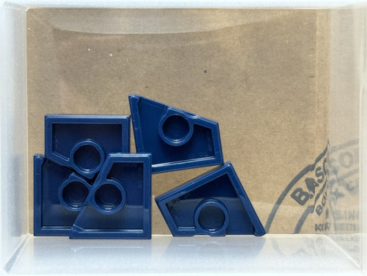 LEGO Parts - Dark Blue Tile, Modified 2 x 2 Wedge Right - No 7829 - QTY 5