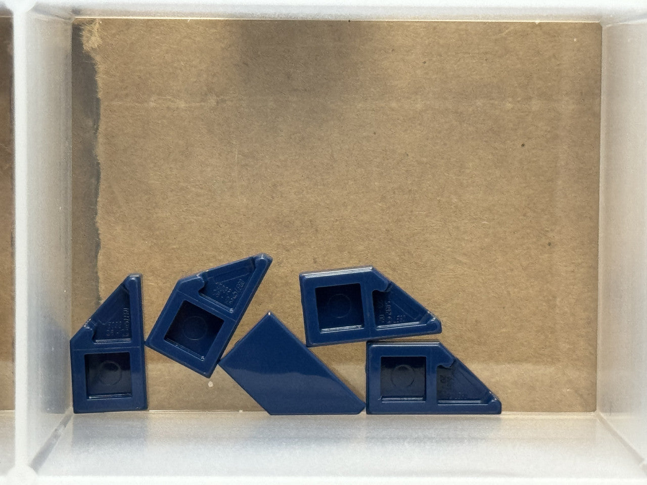 LEGO Parts - Dark Blue Tile, Modified 1 x 2 Wedge Right - No 5092 - QTY 5