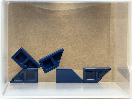 LEGO Parts - Dark Blue Tile, Modified 1 x 2 Wedge Left - No 5091 - QTY 5