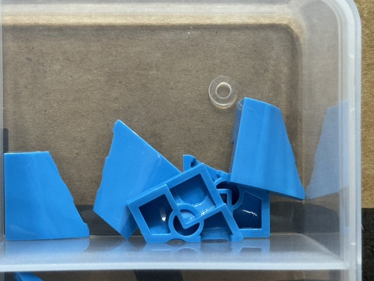 LEGO Parts - Dark Azure Wedge 2 x 2 x 2/3 Right - No 5093 - QTY 5